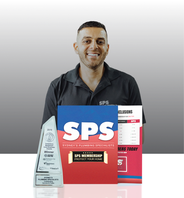 Message from the SPS Plumbers owner — Michael with award and SPS membership pack